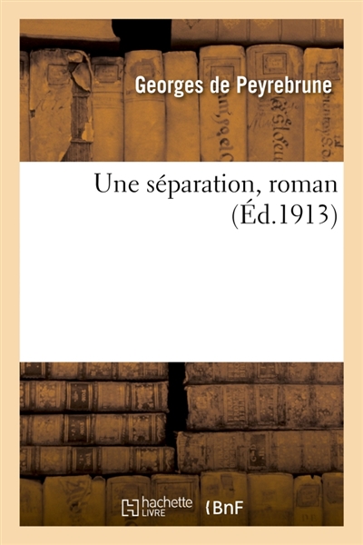 Une séparation, roman